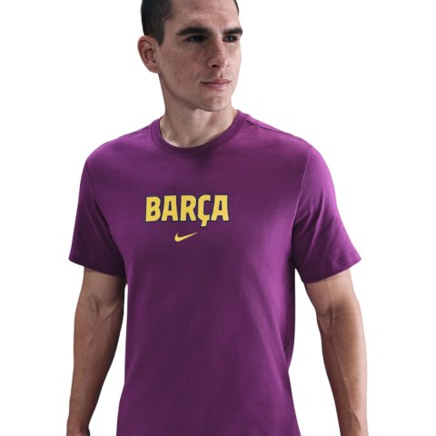 Koszulka męska Nike FC Barcelona Wordmark Tee fioletowa HQ8406 595 M Nike