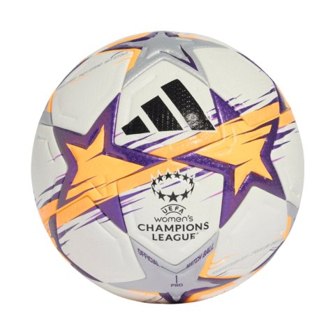 Piłka nożna adidas UCL Womens Pro 26/27 League Stage biało-pomarańczowo-fioletowa KE5141 5 Adidas teamwear