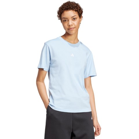 Koszulka damska adidas Essentials Small Logo jasnoniebieska JY4962 L Adidas
