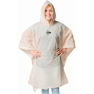 PONCHO PRZECIWDESZCZOWE ROWEROWE DLA DOROSŁYCH 100x130x1CM PE 135GR BIAŁE DUNLOP
