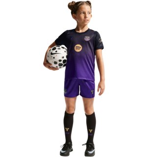 Komplet piłkarski dla dzieci Nike FC Barcelona Stadium Away 2026/27 fioletowo-czarny II1649 505 L Nike