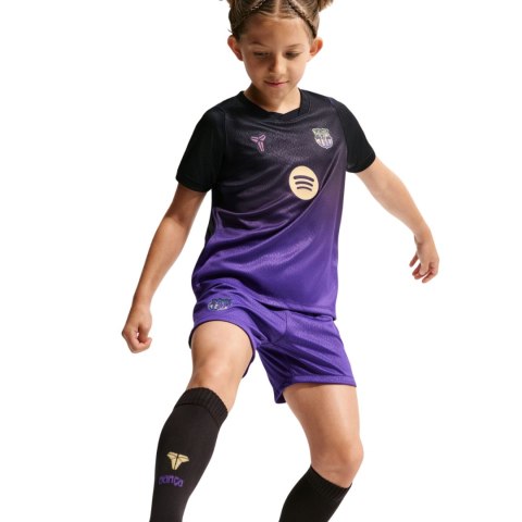 Komplet piłkarski dla dzieci Nike FC Barcelona Stadium Away 2026/27 fioletowo-czarny II1649 505 L Nike