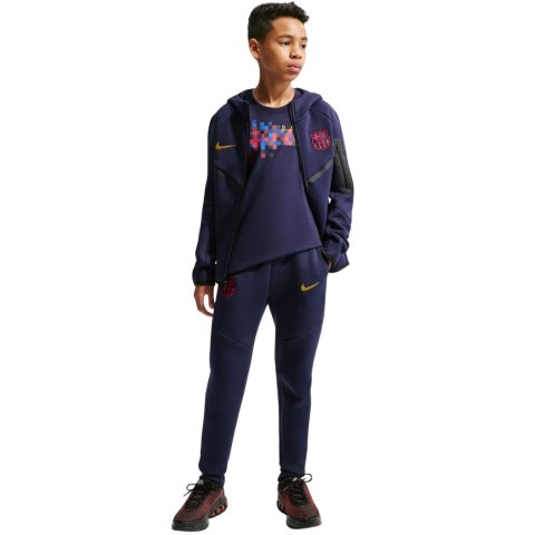 Spodnie dla dzieci Nike FC Barcelona Tech Fleece granatowe II3728 498 M Nike