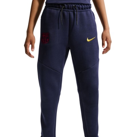 Spodnie dla dzieci Nike FC Barcelona Tech Fleece granatowe II3728 498 S Nike