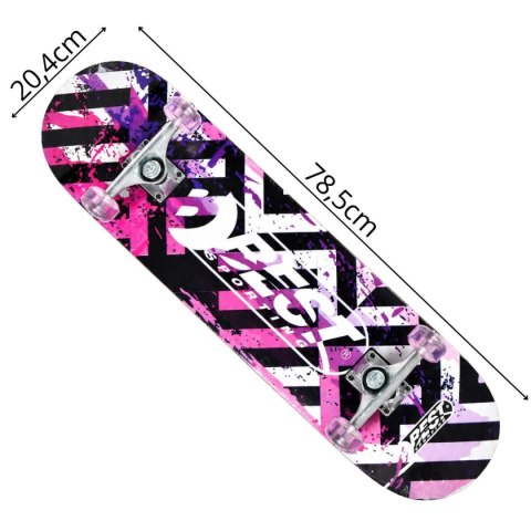DESKOROLKA DREWNIANA STREET PINK BEST SPORTING