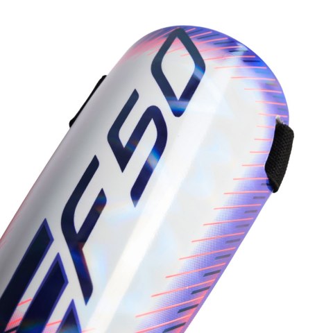 Ochraniacze piłkarskie adidas F50 Training biało-fioletowo-pomarańczowe KE5209 L Adidas teamwear