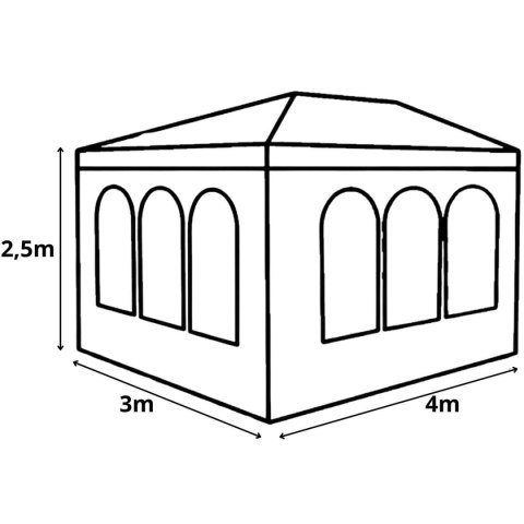 PAWILON NAMIOT OGRODOWY 3X4X2.5M GRANATOWY SASKA GARDEN