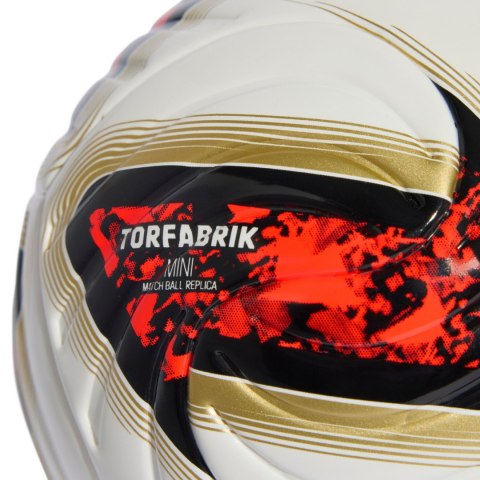 Piłka nożna adidas Bundesliga 26/27 Torfabrik Mini biało-pomarańczowo-złota KG6039 1 Adidas