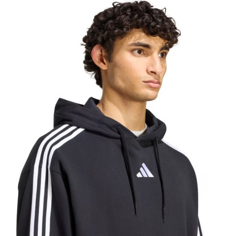 Bluza męska adidas Essentials 3-Stripes French Terry Hoodie czarna KY6605 L Adidas