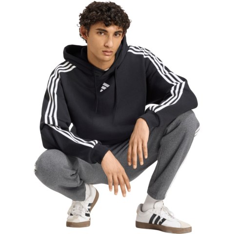 Bluza męska adidas Essentials 3-Stripes French Terry Hoodie czarna KY6605 L Adidas