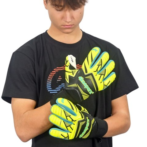 Rękawice bramkarskie 4Keepers Force V5 25 Wave NC junior czarno-zielone fluo 4 4Keepers