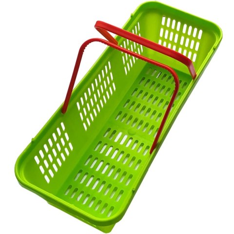 KOSZYK PLASTIKOWY NA OWOCE I WARZYWA AŻUROWY Z RĄCZKĄ