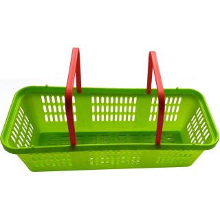 KOSZYK PLASTIKOWY NA OWOCE I WARZYWA AŻUROWY Z RĄCZKĄ