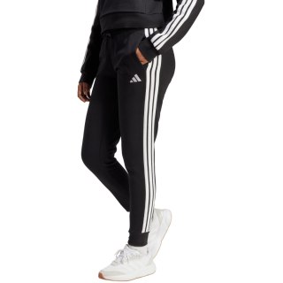 Spodnie damskie adidas Essentials 3-Stripes Fleece Slim czarno-białe JX2543 S Adidas