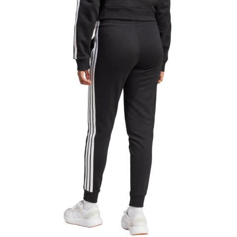 Spodnie damskie adidas Essentials 3-Stripes Fleece Slim czarno-białe JX2543 S Adidas
