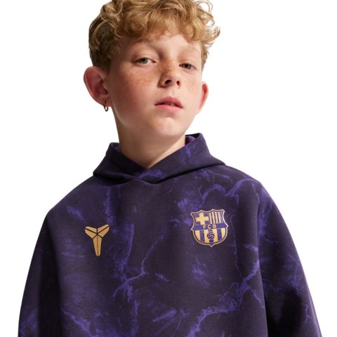 Bluza dla dzieci Nike FC Barcelona czarno-fioletowa IO4660 010 L Nike