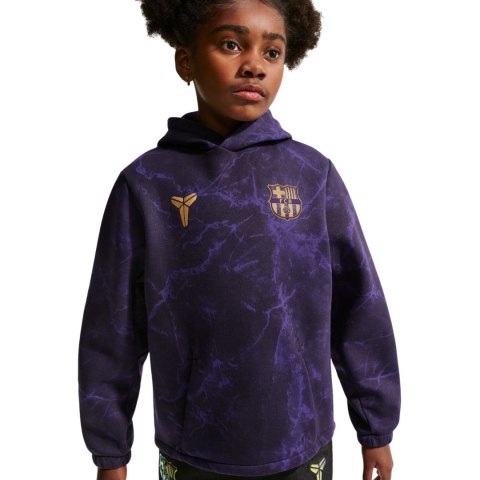 Bluza dla dzieci Nike FC Barcelona czarno-fioletowa IO4660 010 L Nike