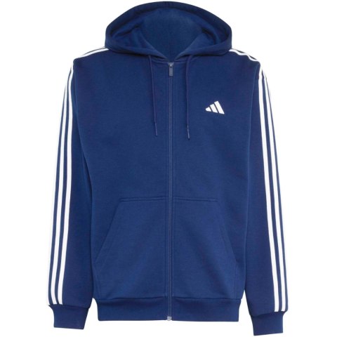 Bluza męska adidas Essentials 3-Stripes Fleece Full-Zip Hoodie granatowa KY4144 L Adidas