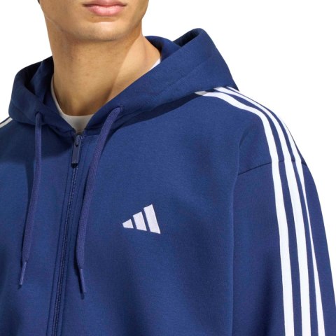 Bluza męska adidas Essentials 3-Stripes Fleece Full-Zip Hoodie granatowa KY4144 M Adidas