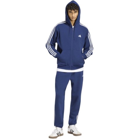 Bluza męska adidas Essentials 3-Stripes Fleece Full-Zip Hoodie granatowa KY4144 M Adidas