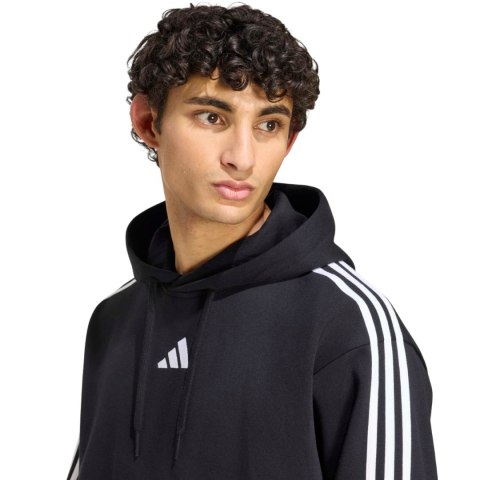 Bluza męska adidas Essentials 3-Stripes Fleece Hoodie czarna KY6602 XL Adidas