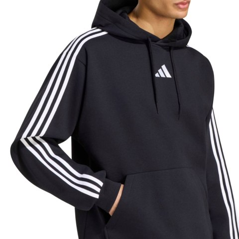 Bluza męska adidas Essentials 3-Stripes Fleece Hoodie czarna KY6602 L Adidas