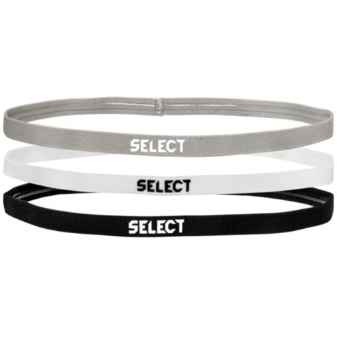 Opaska na głowę Select 21 3szt. szara, biała, czarna 17182 Select