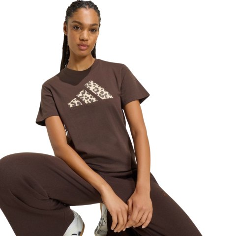 Koszulka damska adidas Animal Graphic brązowa KT2676 L Adidas