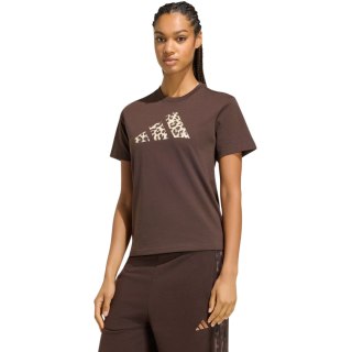 Koszulka damska adidas Animal Graphic brązowa KT2676 M Adidas