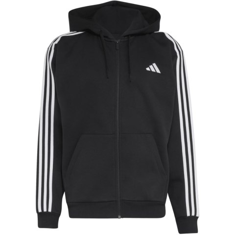 Bluza męska adidas Essentials 3-Stripes Fleece Full-Zip Hoodie czarna KY6559 XL Adidas