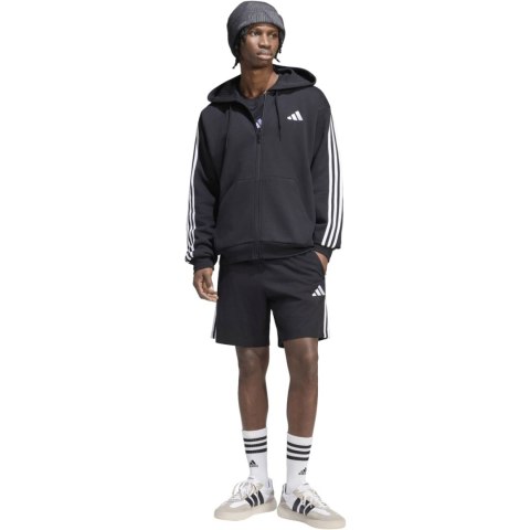 Bluza męska adidas Essentials 3-Stripes Fleece Full-Zip Hoodie czarna KY6559 XL Adidas