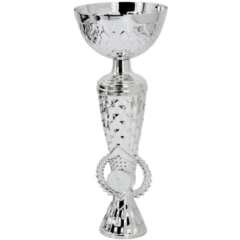 PUCHAR METALOWY SREBRNY 25,5 CM TRYUMF
