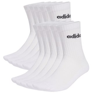 Skarpety adidas Linear Cushioned Crew 10P KF9091 biały 40-42 Adidas