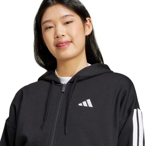 Bluza damska adidas Essentials 3 Stripes Full Zipp Hoodie czarna JE1283 M Adidas