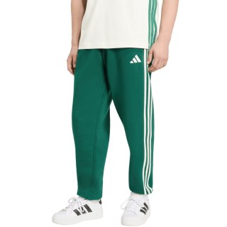 Spodnie męskie adidas Essentials 3-Stripes Fleece Tapered Cuffed zielone KY4129 L Adidas