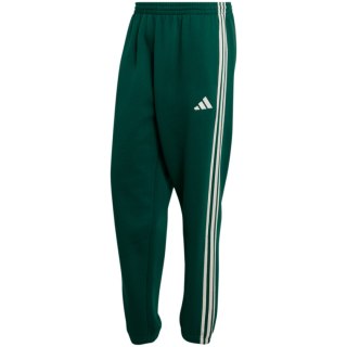 Spodnie męskie adidas Essentials 3-Stripes Fleece Tapered Cuffed zielone KY4129 L Adidas