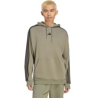 Bluza męska adidas Essentials 3-Stripes French Terry Hoodie oliwkowa KY4204 2XL Adidas