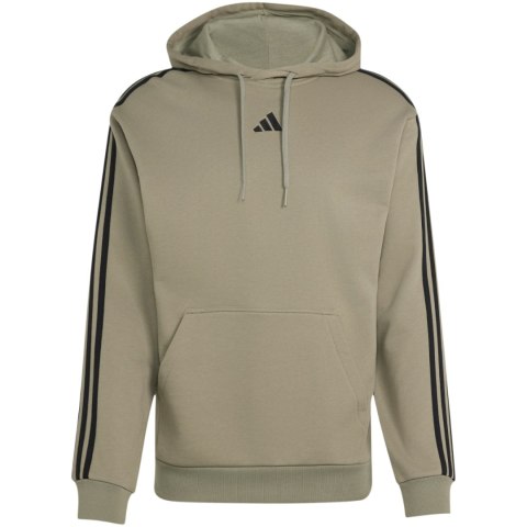 Bluza męska adidas Essentials 3-Stripes French Terry Hoodie oliwkowa KY4204 XL Adidas