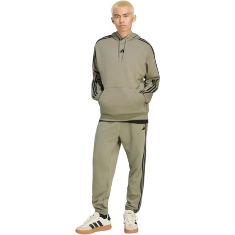 Bluza męska adidas Essentials 3-Stripes French Terry Hoodie oliwkowa KY4204 XL Adidas