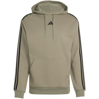 Bluza męska adidas Essentials 3-Stripes French Terry Hoodie oliwkowa KY4204 L Adidas