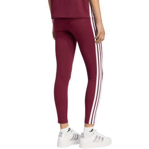 Legginsy damskie adidas Essentials 3-Stripes bordowe KF8313 S Adidas