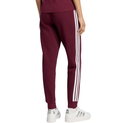 Spodnie damskie adidas Essentials 3-Stripes Fleece Slim bordowe KF8321 L Adidas