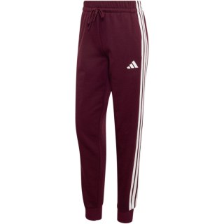 Spodnie damskie adidas Essentials 3-Stripes Fleece Slim bordowe KF8321 M Adidas