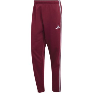 Spodnie męskie adidas Essentials 3-Stripes Fleece Tapered Cuffed bordowe KY4134 2XL Adidas