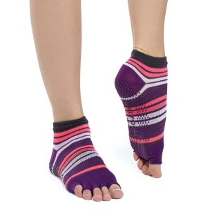 GAIAM SKARPETKI ANTYPOŚLIZGOWE BEZ PALCÓW FIOLETOWE S/M 62656 Gaiam