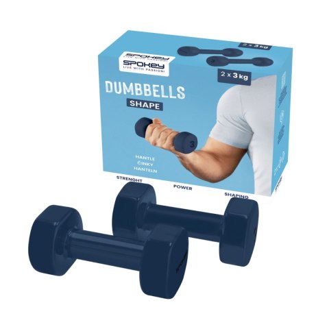 Hantle Spokey Shape 2x3 kg czarne 943103 Spokey
