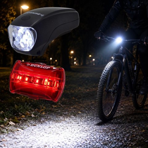 ZESTAW LAMP ROWEROWYCH LED PRZÓD TYŁ DUNLOP