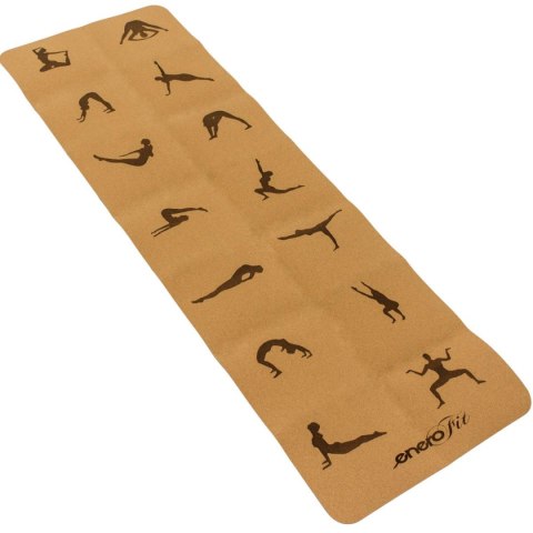 KORKOWA MATA DO JOGI SKŁADANA 183x61x0.4CM ENERO FIT
