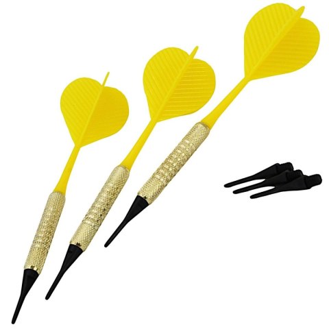 RZUTKI LOTKI PLASTIKOWE DART 3SZT BEZPIECZNE ŻÓŁTE BEST SPORTING
