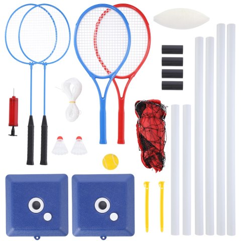 NT0300 3w1 SIATKA MULTIFUNKCYJNA BADMINTON+TENIS+SIATKÓWKA POKROWIEC PEŁNY NILS NILS